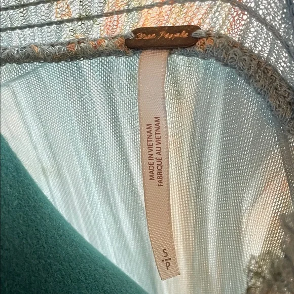 Free People Flowing Blouse in Soft Blue and Peach - Picture 10 of 16